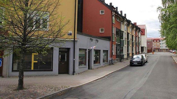 Vi har lokaler på olika platser i Borlänge, här i centrum.